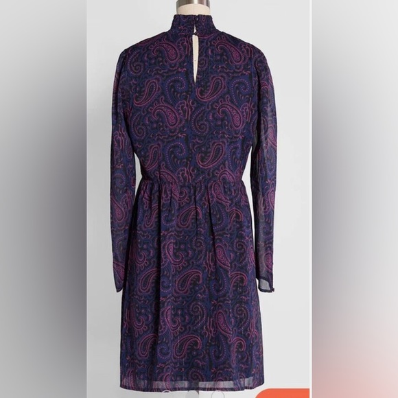 NWT ModCloth Paisley Chiffon Dress 2X - Picture 3 of 6